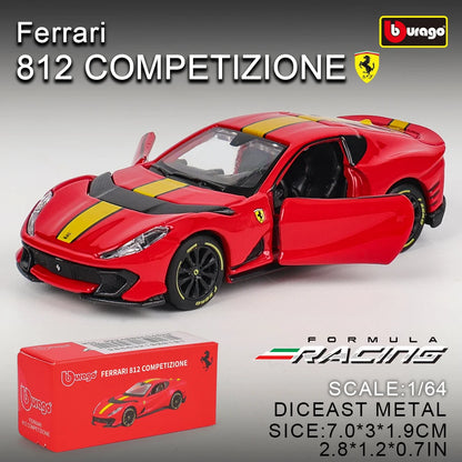 Bburago Ferrari Model Car, 1:64 Scale Diecast Metal Collectible with Daytona SP3, 488 GTB, F50 and More Sports Car Options for Display and Gifts