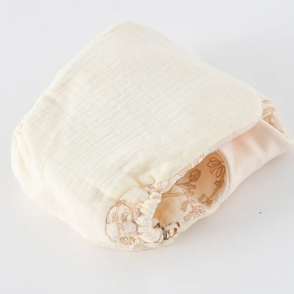 Baby Wrap Cloth Diaper with Adjustable Waist Tabs, Reusable Cotton Nappy in Animal and Rainbow Prints, Single-Piece Infant Changing Essential