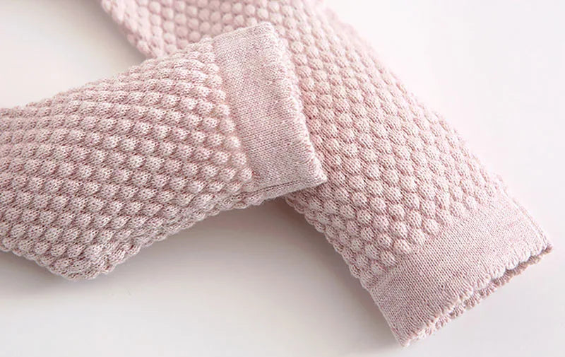 Baby Cotton Knit Sweater Set with Side Buttons and Matching Pants, Textured Two-Piece Outfit for Boys and Girls, Newborn to Toddler Sizes