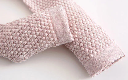 Baby Cotton Knit Sweater Set with Side Buttons and Matching Pants, Textured Two-Piece Outfit for Boys and Girls, Newborn to Toddler Sizes