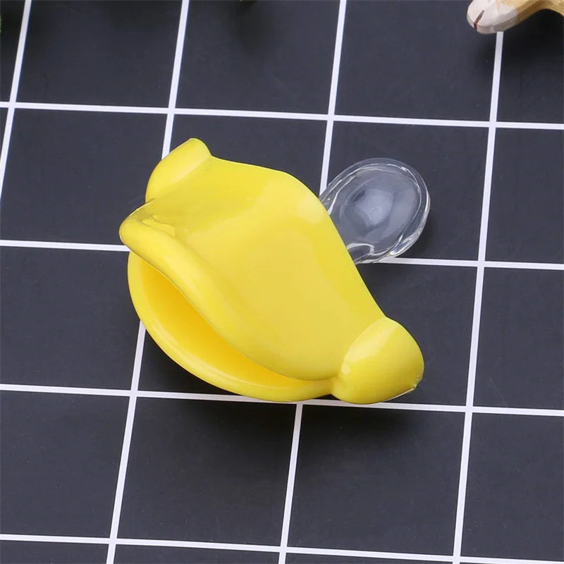Duckbill Baby Pacifier with Yellow Duck Design and Silicone Nipple, Novelty Baby Soother in Single or 10-Piece Packs for Playful Photo Moments