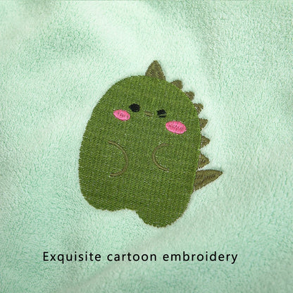 Coral Fleece Baby Bath Towel with Cute Animal Motifs, Soft Thickened Bath Wrap for Supervised Newborn Drying in Four Character Styles