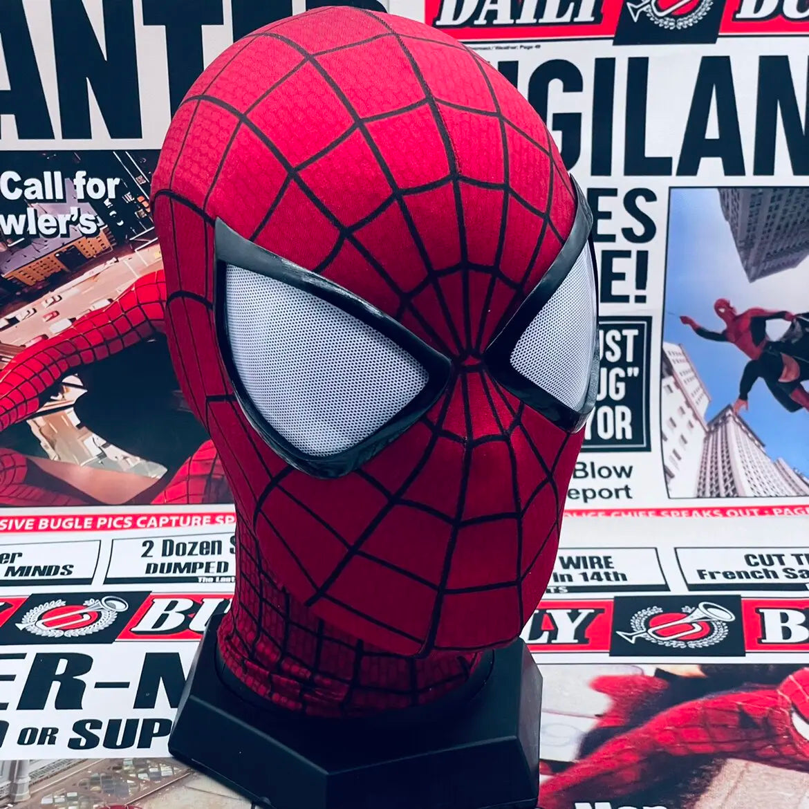 Spider-Man Cosplay Mask, Handmade Garfield-Version Inspired Collectible for Costume Photos, Halloween Events and Superhero Fan Birthday Gifts