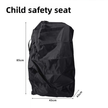 Folded Stroller Storage Bag with Drawstring Closure, Black Dust Cover in Three Sizes for Pushchair Packing, Home Storage and Family Trips