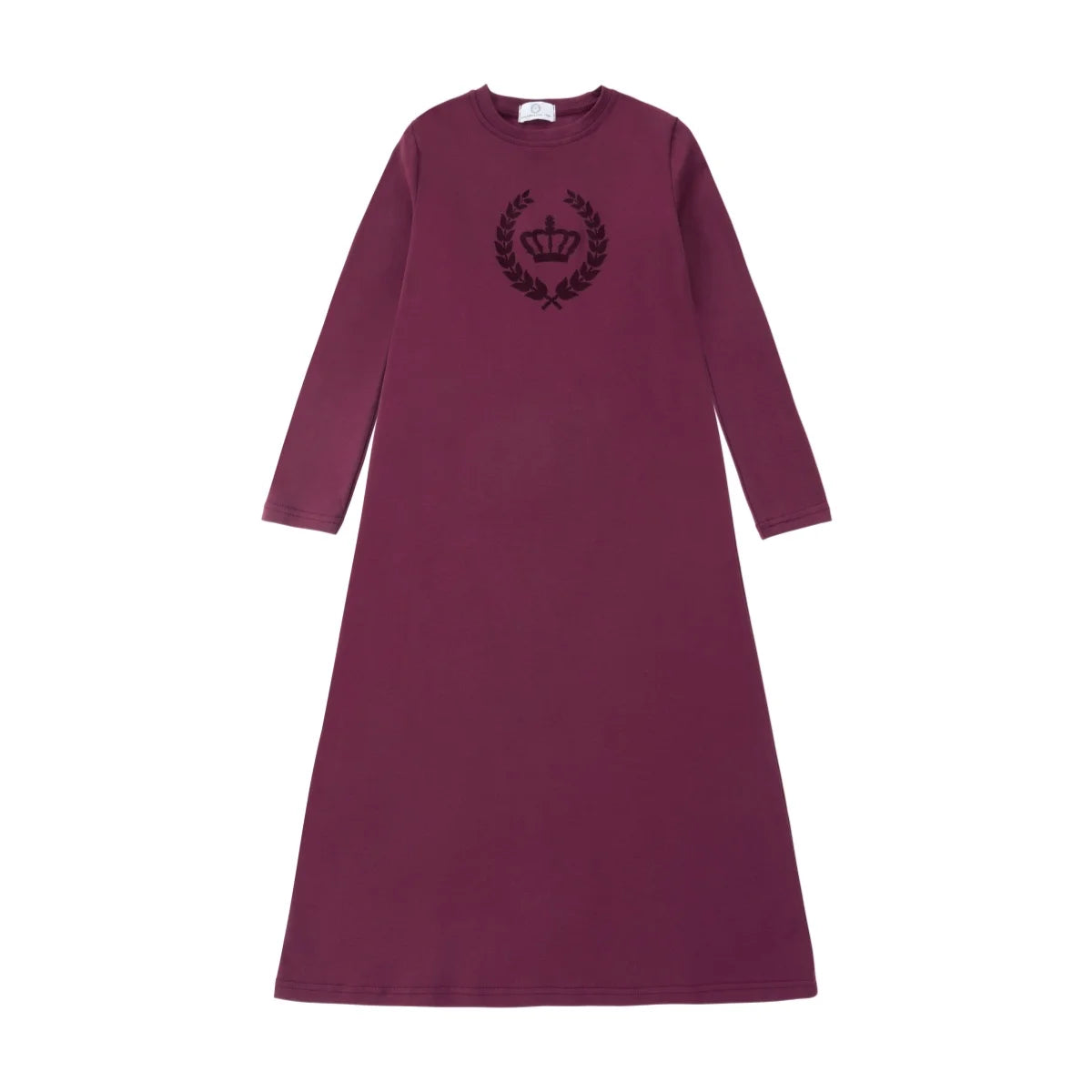Royal Crown Kids Matching Outfits in Cotton Jersey with Velvet Crown Prints, Long-Sleeve Top and Pants or Dress Styles for Sibling Photos