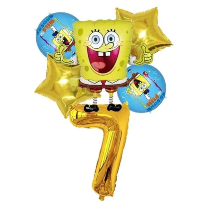 SpongeBob Birthday Party Supplies with Patrick Star, Disposable Plates, Cups, Balloons and Decoration Options for Kids Celebrations