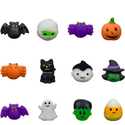 Halloween Mochi Squishy Toys, Random Assorted Squeeze Fidget Packs of 12, 24 or 36 for Party Favors, Goodie Bags and Seasonal Gift Giving