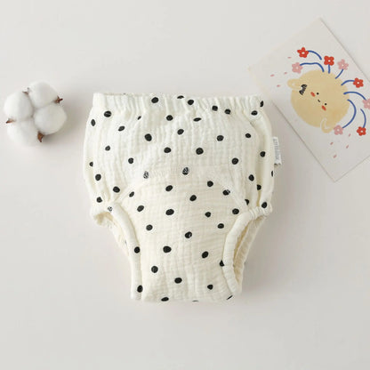 Printed Cotton Potty Training Pants, Single Reusable Learning Underwear with Pull-On Waist for Babies and Toddlers in Sizes 80–110