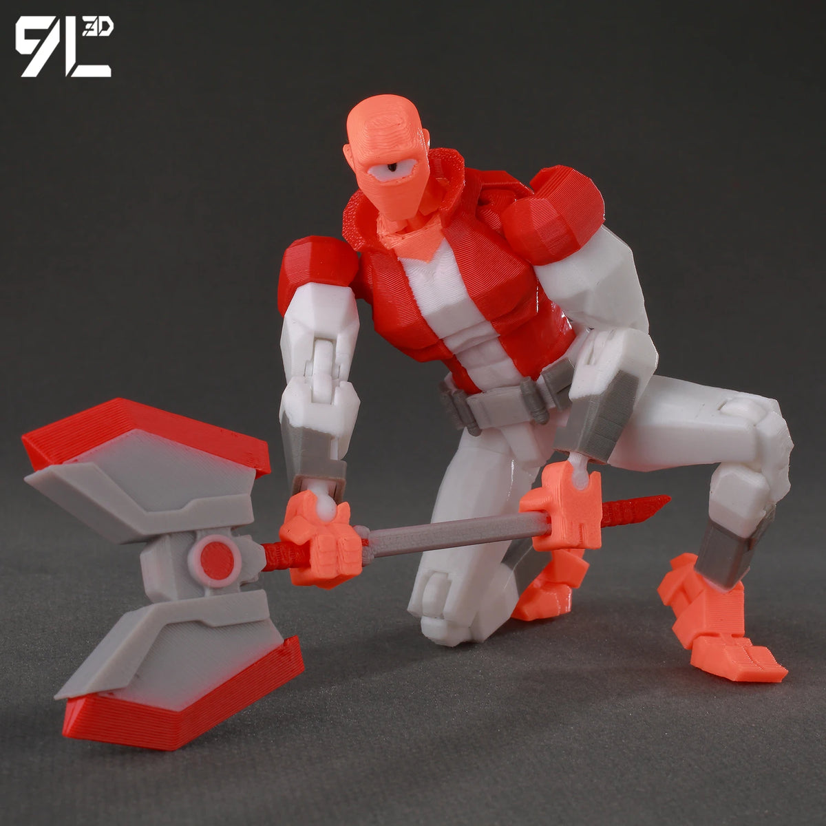 Articulated Superhero Action Figure, 3D Printed PETG Collectible with 30+ Poseable Joints, Interchangeable Parts and Accessories for Display