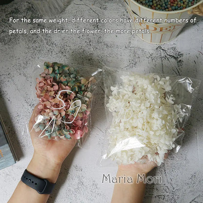 Preserved Hydrangea Flowers for DIY Crafts, Anna Floral Material in 5g, 10g or 20g Options for Resin Projects, Handmade Gifts and Home Decor