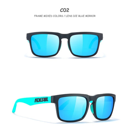 Kids Square Polarized Sunglasses by KDEAM, Lightweight TR90 Frames with Silicone Nose Pads for Boys and Girls Outdoor Play and Travel
