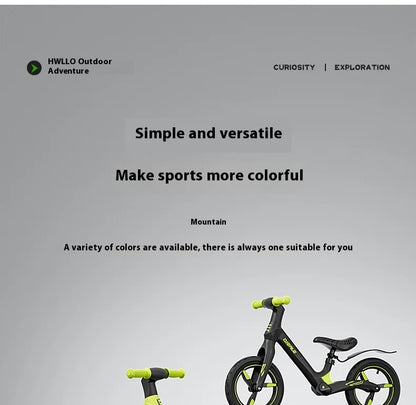 12-Inch Kids Balance Bike Without Pedals, Lightweight Bicycle for Boys and Girls, Black, Pink, Green or Red for Supervised Riding Practice