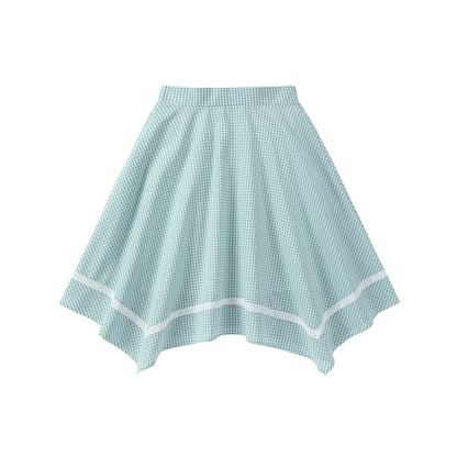 Sage Green Gingham Kids Outfits with Cotton Girls Dress and Baby Romper Options, Lyocell Knit Layers and Boys Separates for Sibling Family Photos