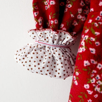 Baby Girl Floral Long Sleeve Dress with Ruffle Collar and Bow, Spring and Fall Outfit for Birthdays and Family Photos, Sizes 9 Months to 3 Years