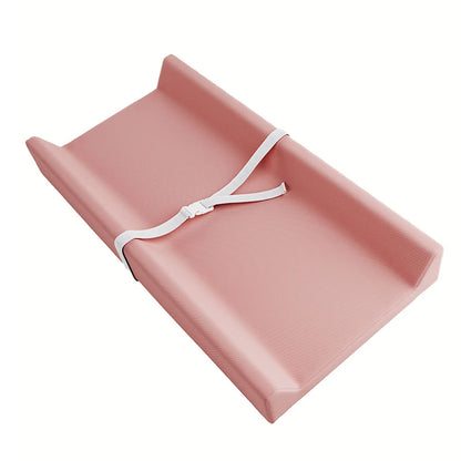 Diaper Changing Pad with Printed or Solid Color Designs, Contoured Sides and Buckle Strap, Wipeable Baby Mat for Dresser and Changing Table Care