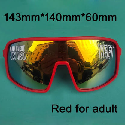 YEET Graphic Sunglasses with Jey Uso Main Event Lettering, Colorful Shield-Style Fan Shades in Children's and Adult Options for Party Outfits