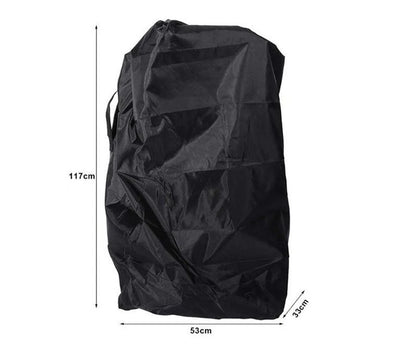 Folded Stroller Storage Bag with Drawstring Closure, Black Dust Cover in Three Sizes for Pushchair Packing, Home Storage and Family Trips