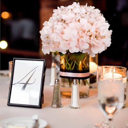 Silk Hydrangea Flower Heads, 25-Piece Artificial Flowers with Flexible Stems for DIY Wedding Centerpieces, Baby Shower and Home Party Decor