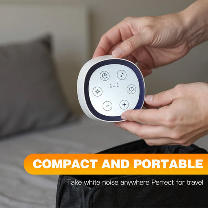 24-Sound White Noise Machine with Warm Breathing Night Light, 30/60/90-Minute Auto-Off Timer and USB Rechargeable Design for Nursery and Travel