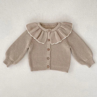 Baby Girl Knit Cardigan Sweaters with Long Sleeves, Korean-Style Infant and Toddler Layering Coats in Multiple Designs, Sizes 3M to 3T