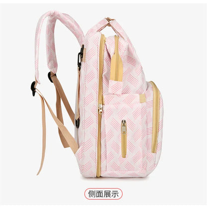 Convertible Diaper Bag Backpack with Fold-Out Changing Area and Stroller Hooks, 30 x 20 x 40 cm Baby Essentials Organizer for Parents