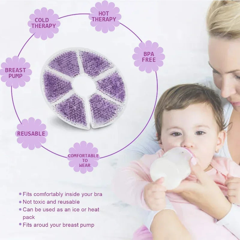 Hot and Cold Breast Therapy Gel Pads for Breastfeeding Moms | Reusable Nursing Comfort Pads for Postpartum Care and Daily Feeding Routines