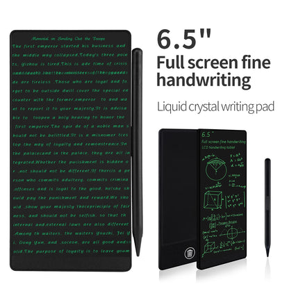 Compact LCD Writing Tablet, 6.5-Inch Fine Handwriting Sketch Pad with Single or Double-Sided Options and Magnetic Stylus for Notes and Drawing