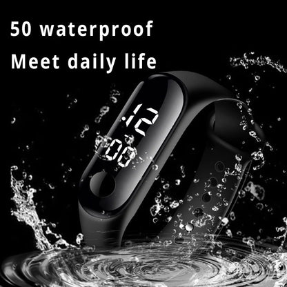 Kids LED Watch Set of 8, Colorful Digital Wristwatches with Adjustable Rubber Straps and Black Displays for School Days and Everyday Wear