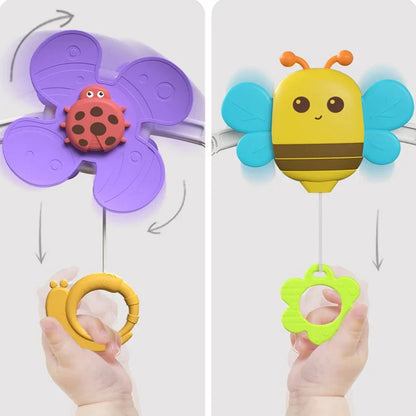 Stroller Activity Toy Arch with Colorful Hanging Play Details, Ocean or Bee Theme Clip-On Baby Play Bar for Supervised Sensory Exploration