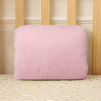 Nursing Arm Pillow for Breastfeeding, Plush Slip-On Feeding Cushion with Pink and Textured White Surfaces for Supervised Baby Feeding
