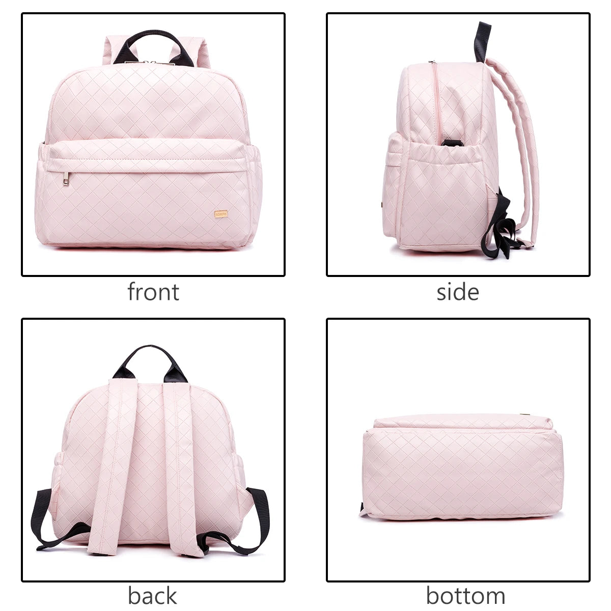 Diaper Backpack for Quick Outings, Lightweight Baby Changing Bag with Front Zip Pocket and Top Handle for Newborn Essentials