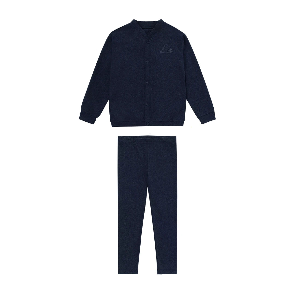Jersey Sibling Matching Outfits in Gray and Navy, Long Sleeve Girls Maxi Dress and Embroidered Boys Set Options with Cotton Rayon Stretch Blend