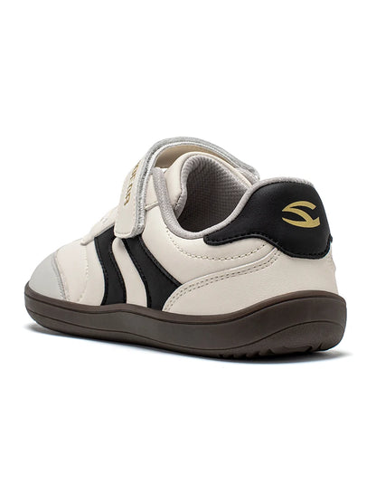 Big Kids Barefoot Sneakers by HOBIBEAR with Wide Toe Box, Zero-Drop Rubber Sole, Hook-and-Loop Strap and Artificial Leather Upper for Everyday Walking