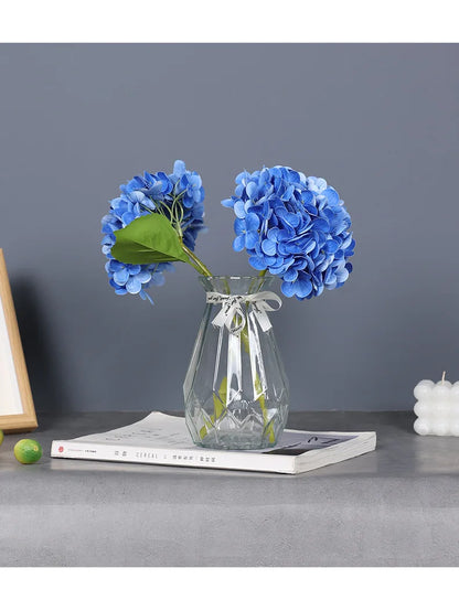 Real Touch Artificial Hydrangea Flowers, 10-Piece Latex Film Floral Set for Bridal Bouquets, Wedding Centerpieces and Home Decor