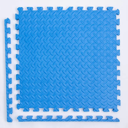 Interlocking Foam Play Mat Tiles for Kids, 1 cm Thick Textured Puzzle Floor Padding in 4, 8, 16 or 20 Pieces for Indoor Playrooms