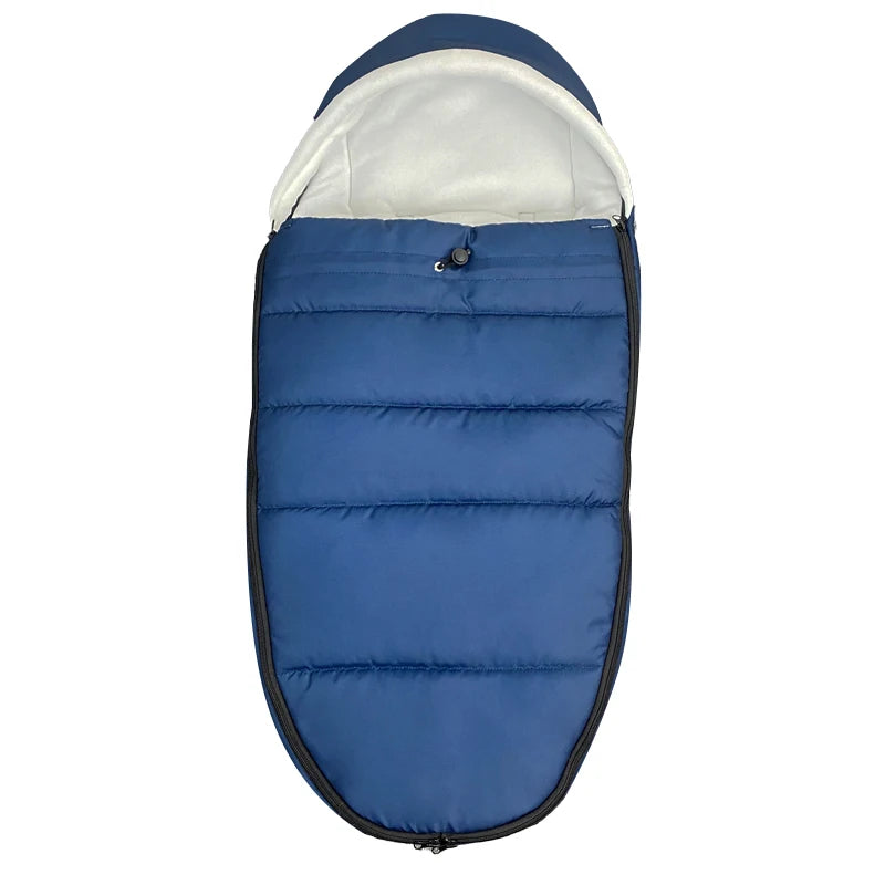 Convertible Stroller Footmuff 87 x 40 cm with Fleece Lining and Detachable Front Cover, Two-Way Zipper Pram Seat Liner in Seven Colors