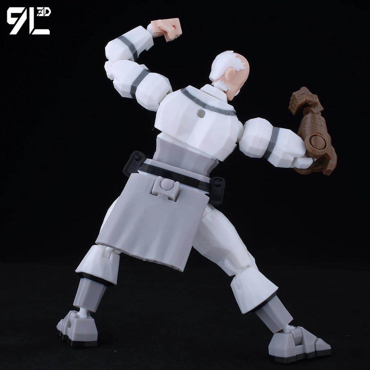 Articulated Superhero Action Figure, 3D Printed PETG Collectible with 30+ Poseable Joints, Interchangeable Parts and Accessories for Display