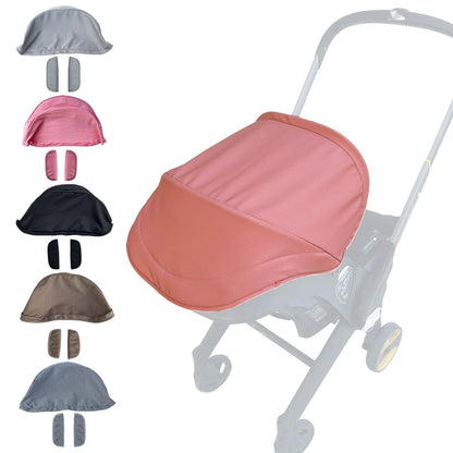 Doona-Compatible Replacement Canopy Fabric and Two Shoulder Pads for Doona+ and Doona i, Six Color Options with Existing Support Rods Required