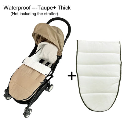 Fleece-Lined Stroller Footmuff for YOYO and Bugaboo, 90 x 45 cm Windproof Waterproof Cover with Storage Bag and Thickened Option