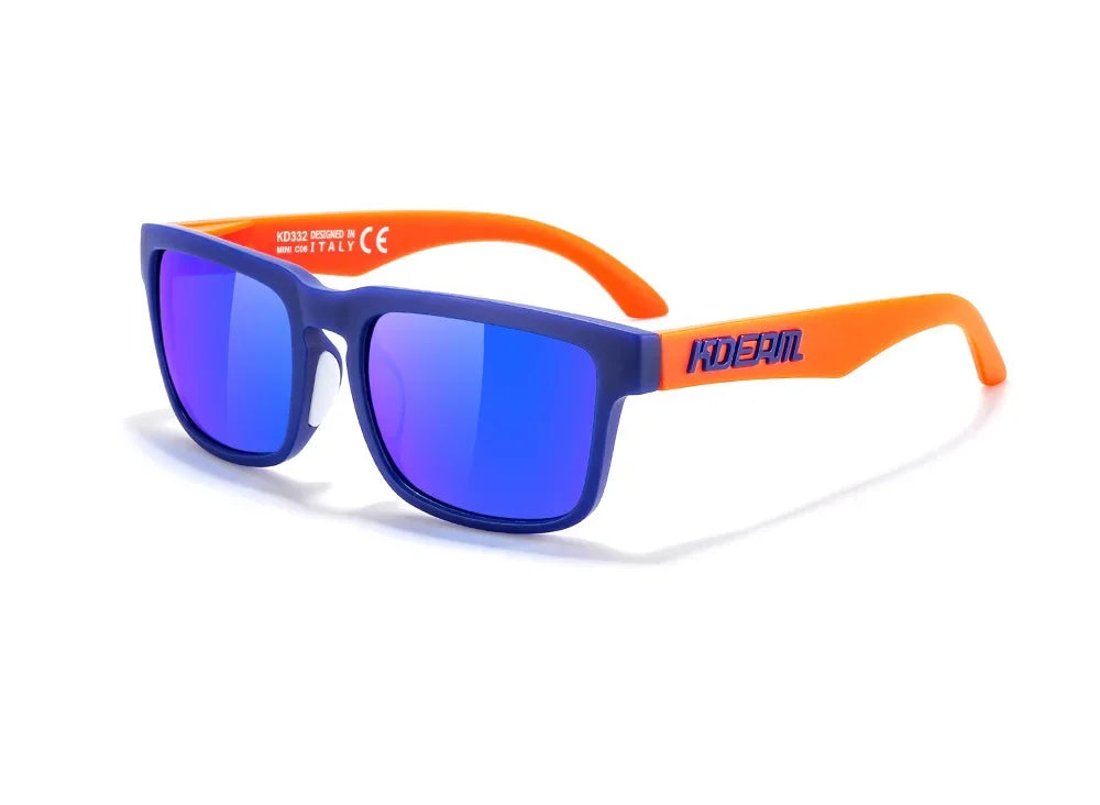 Kids Square Polarized Sunglasses by KDEAM, Lightweight TR90 Frames with Silicone Nose Pads for Boys and Girls Outdoor Play and Travel