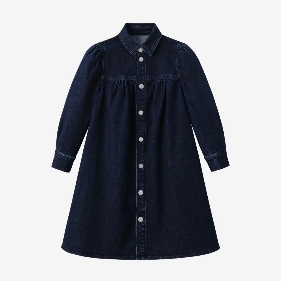 Kids Matching Varsity Outfits, Navy Embroidered Tops, Denim Skirts and Dresses for Babies, Boys and Girls, Sibling Photos and Fall Layering