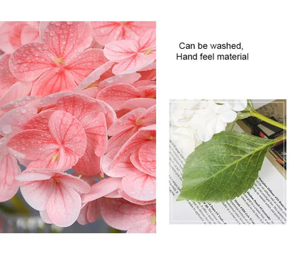 Real Touch Artificial Hydrangea Flowers, 10-Piece Latex Film Floral Set for Bridal Bouquets, Wedding Centerpieces and Home Decor