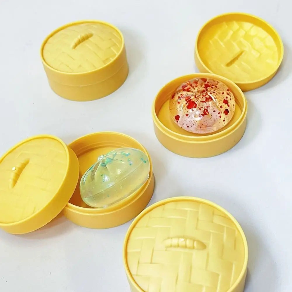 Dumpling Squishy Toys, 40-Piece Mini Food-Shaped TPR Squeeze Fidget Set in Random Colors and Styles for Sensory Play and Novelty Gifts