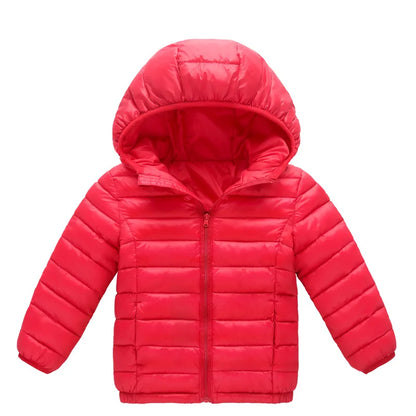 Kids Puffer Jacket with Hood, Cotton-Padded Winter Coat for Boys and Girls Ages 3-12, Everyday Fall and Cold-Weather Outerwear