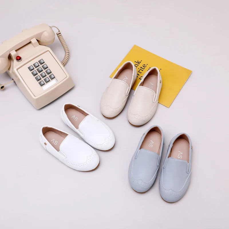 Pastel Kids Dress Shoes for Boys and Girls, Mary Jane Flats, Lace-Up Oxfords and Slip-On Styles for Weddings, Birthday Parties and Family Photos