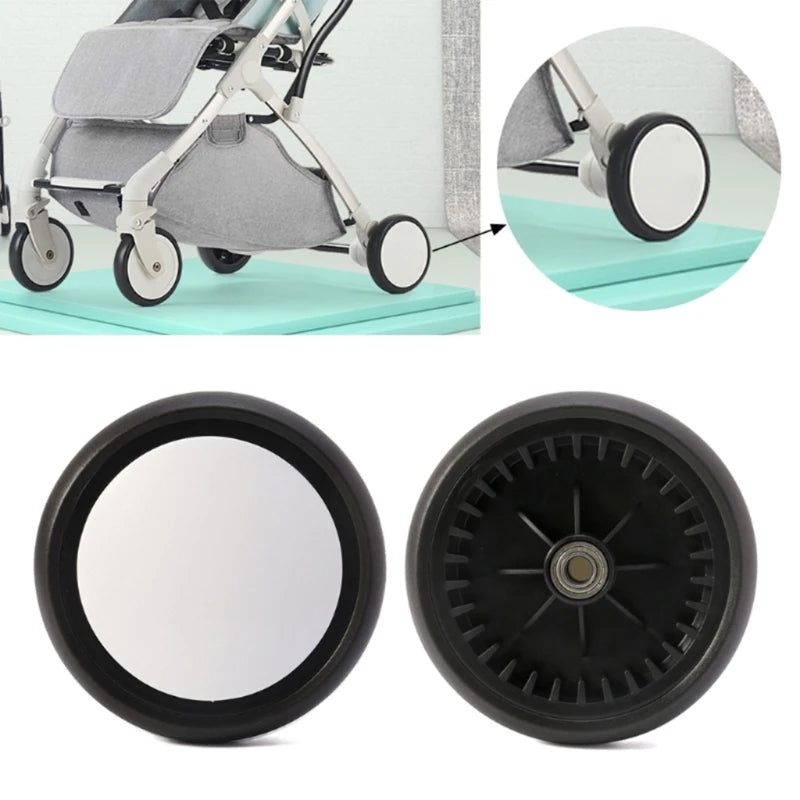 YOYO and YOYA Stroller Replacement Wheels, Rubber Front and Rear Wheel Options for Model-Matched Babyzen Pushchair Repair and Everyday Maintenance