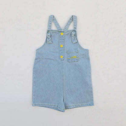 Light Blue Denim Sibling Outfits, Cotton Boys Shirts and Shorts, Girls Dresses and Skirts, Baby Rompers and Overalls for Matching Family Looks