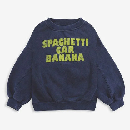 Cartoon Crewneck Sweatshirt for Kids with Long Sleeves, Animal Flower and Letter Print Pullover Options for Toddler Boys and Girls, Sizes 18-24M to 10-11Y