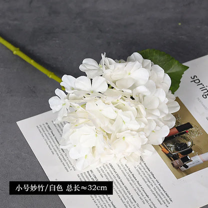 Real Touch Artificial Hydrangea Flowers, 10-Piece Latex Film Floral Set for Bridal Bouquets, Wedding Centerpieces and Home Decor