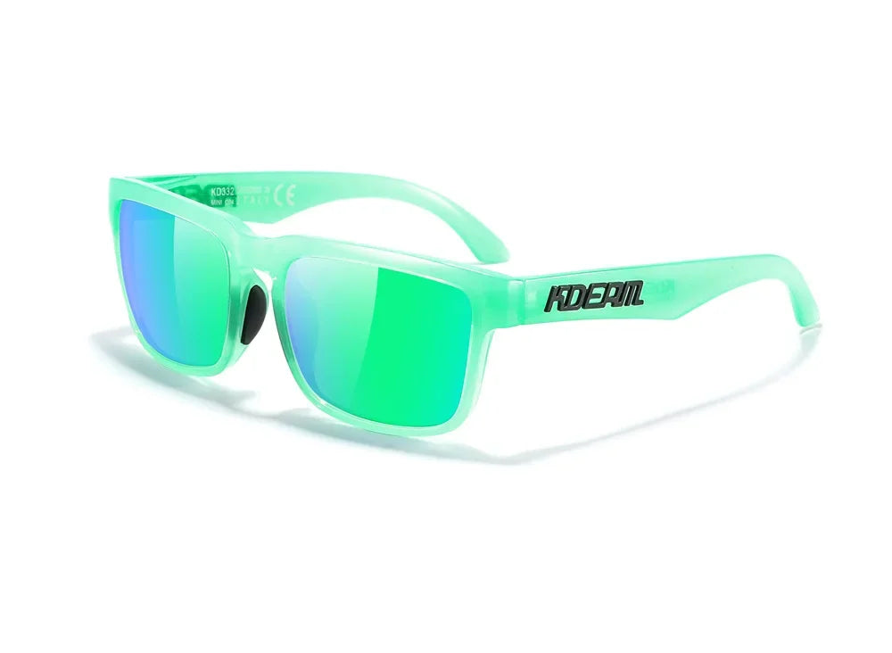 Kids Square Polarized Sunglasses by KDEAM, Lightweight TR90 Frames with Silicone Nose Pads for Boys and Girls Outdoor Play and Travel